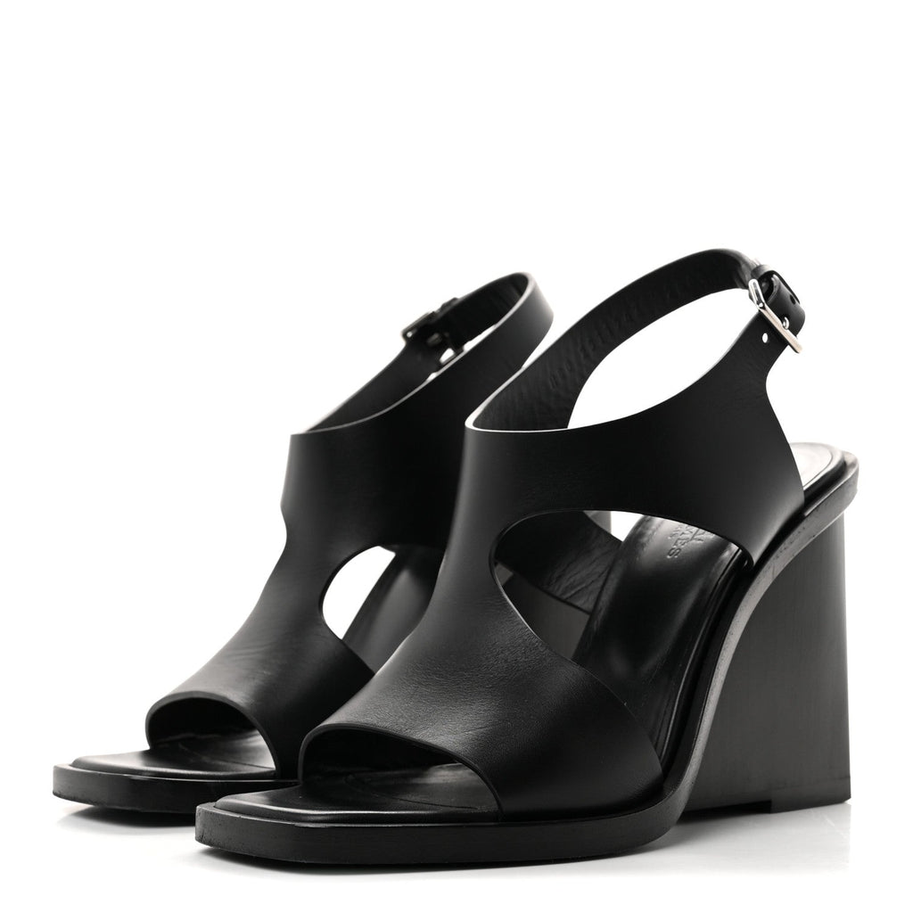 Calfskin Kalya 100 Sandals 39 Black