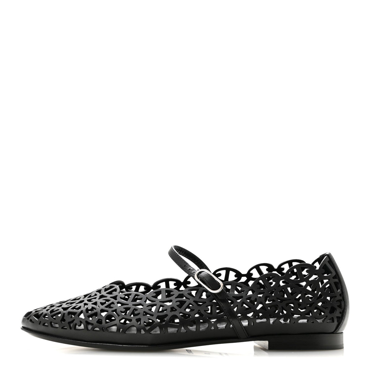 Calfskin Chaine d'Ancre Meli Ballet Flats 38 Black