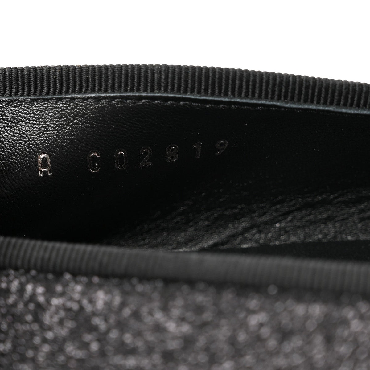 Glitter Grosgrain Cap Toe CC Ballerina Flats 40 Black