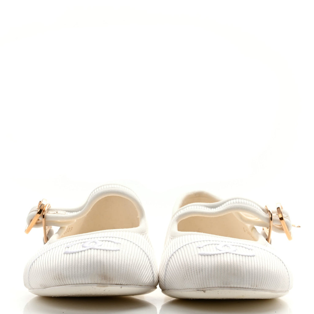 Canvas Mary Jane Flats 36 White