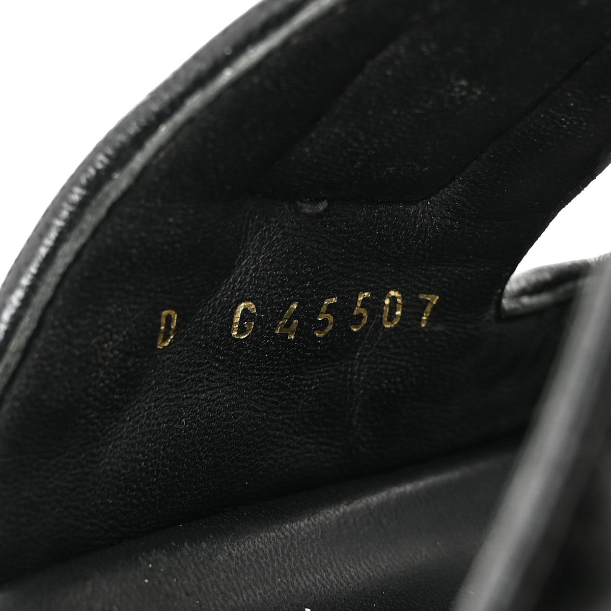 Lambskin Quilted Velcro Dad Chain CC Slide Sandals 36 Black