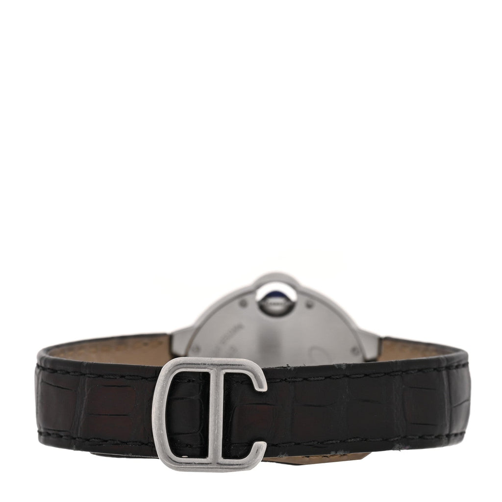 Stainless Steel Alligator 33mm Ballon Bleu De Cartier Automatic Watch