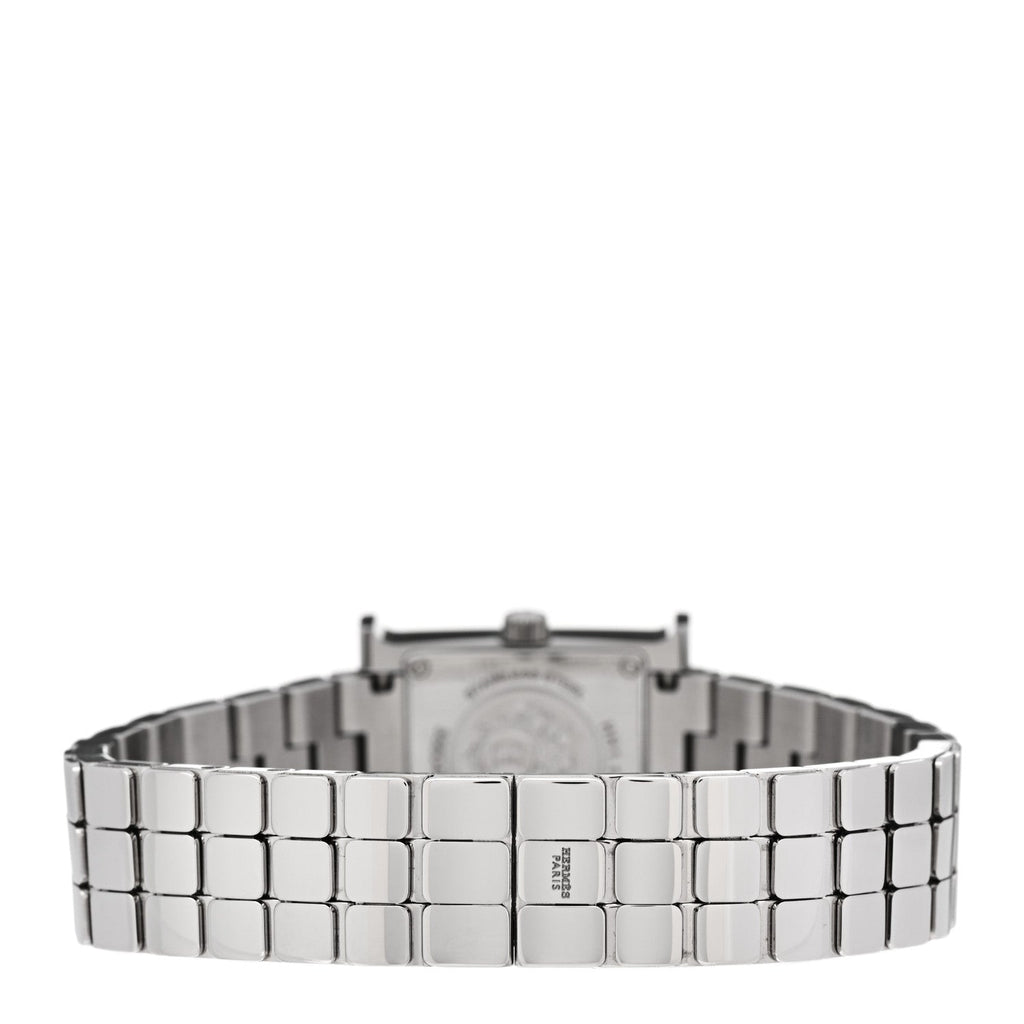 Stainless Steel Diamond Mother of Pearl 17.2mm Heure H Hour Quartz Watch