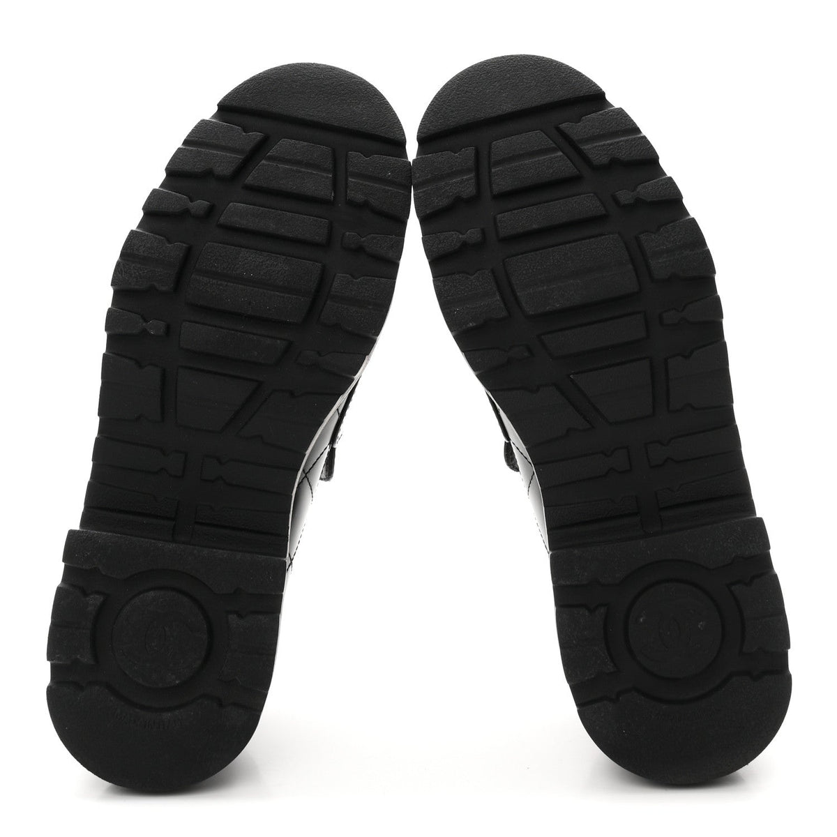 Calfskin Stitched CC Loafers 38.5 Black