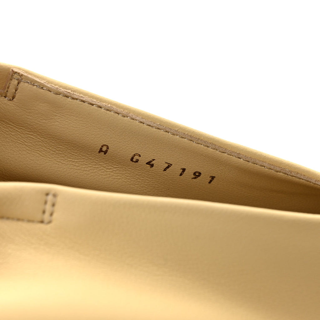 Lambskin Pumps 37 Light Beige Black