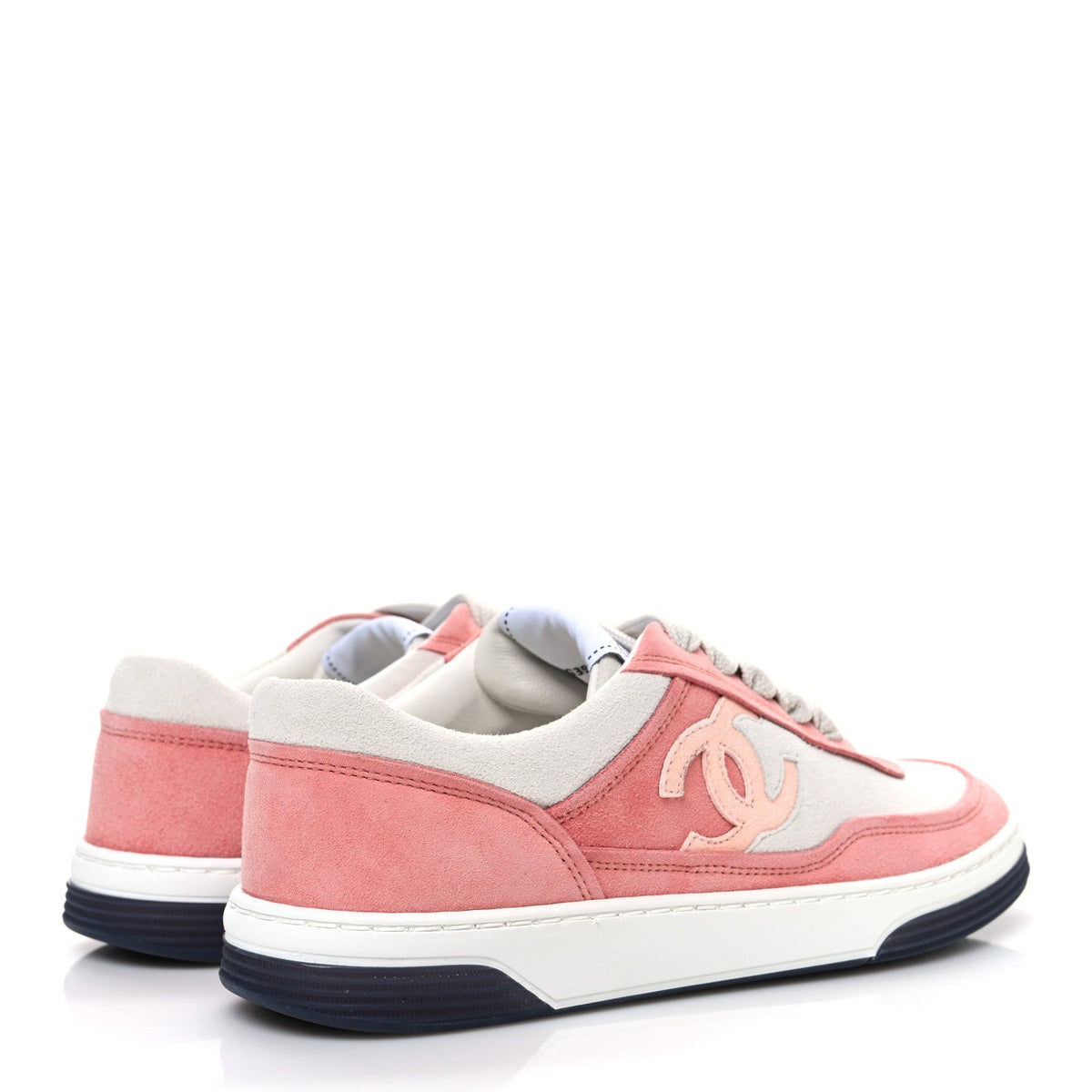 Suede Kidskin Womens CC Sneakers 35.5 White Pink