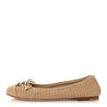 Cotton Crochet Nappa Camargue GG Ballerina Flats 38.5 Ecru Sand Storm