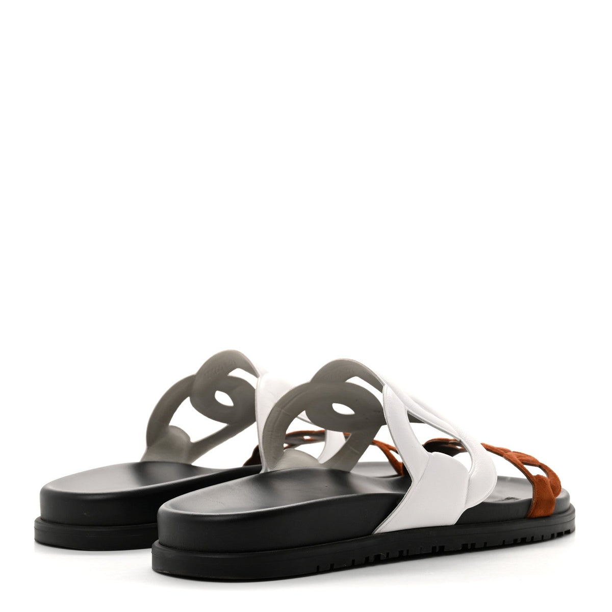 Suede Goatskin Nappa Extra Sandals 41 White Gold