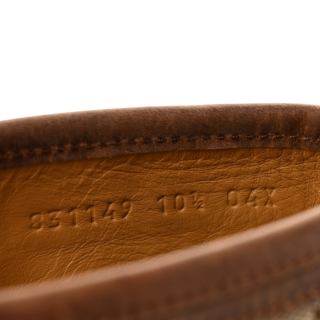 Garrett Calfskin Monogram Mens Ala Boots 10.5 Beige Ebony Cuir