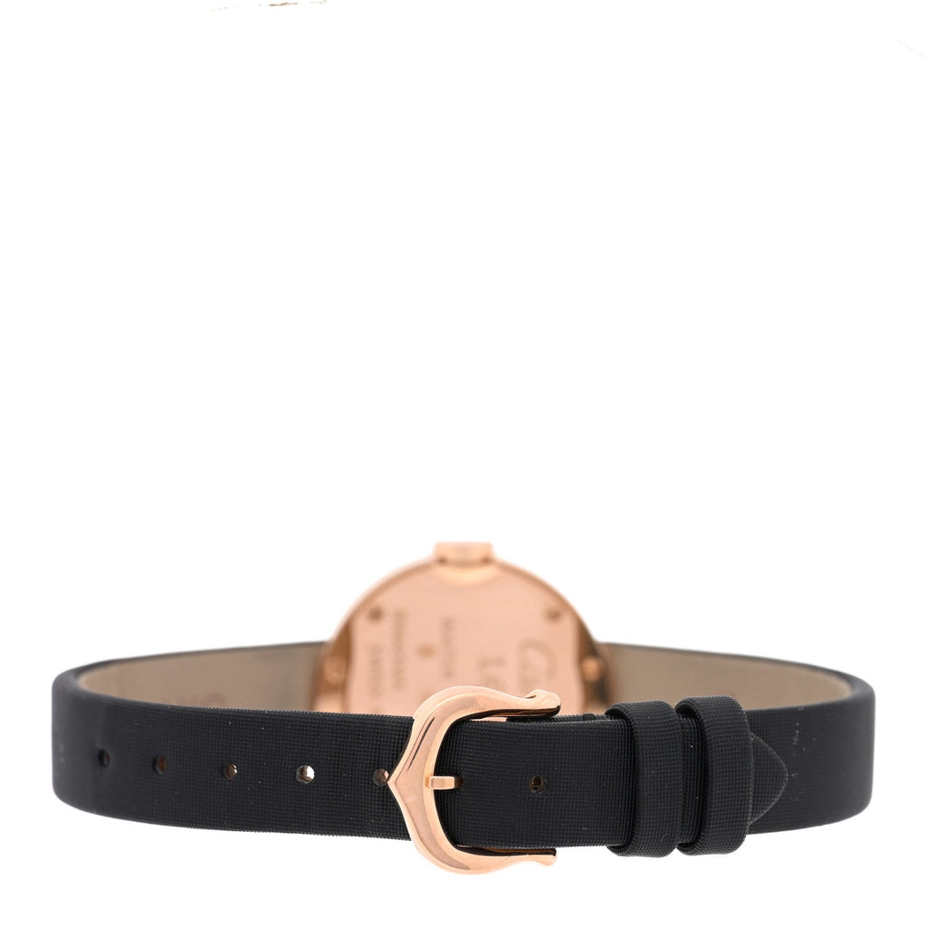 18K Pink Gold Satin Diamond 23mm LOVE Quartz Watch Black