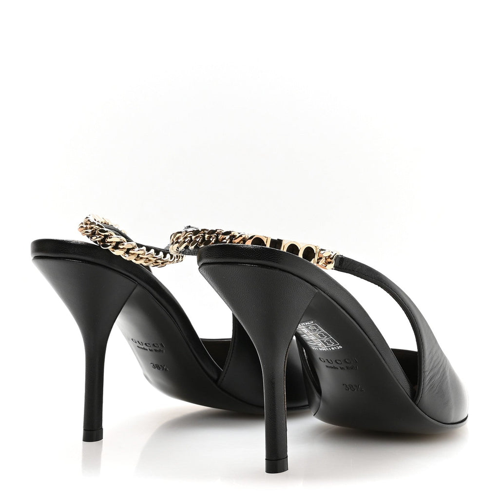 Malaga Kid 85mm Slingback Pumps 38.5 Black