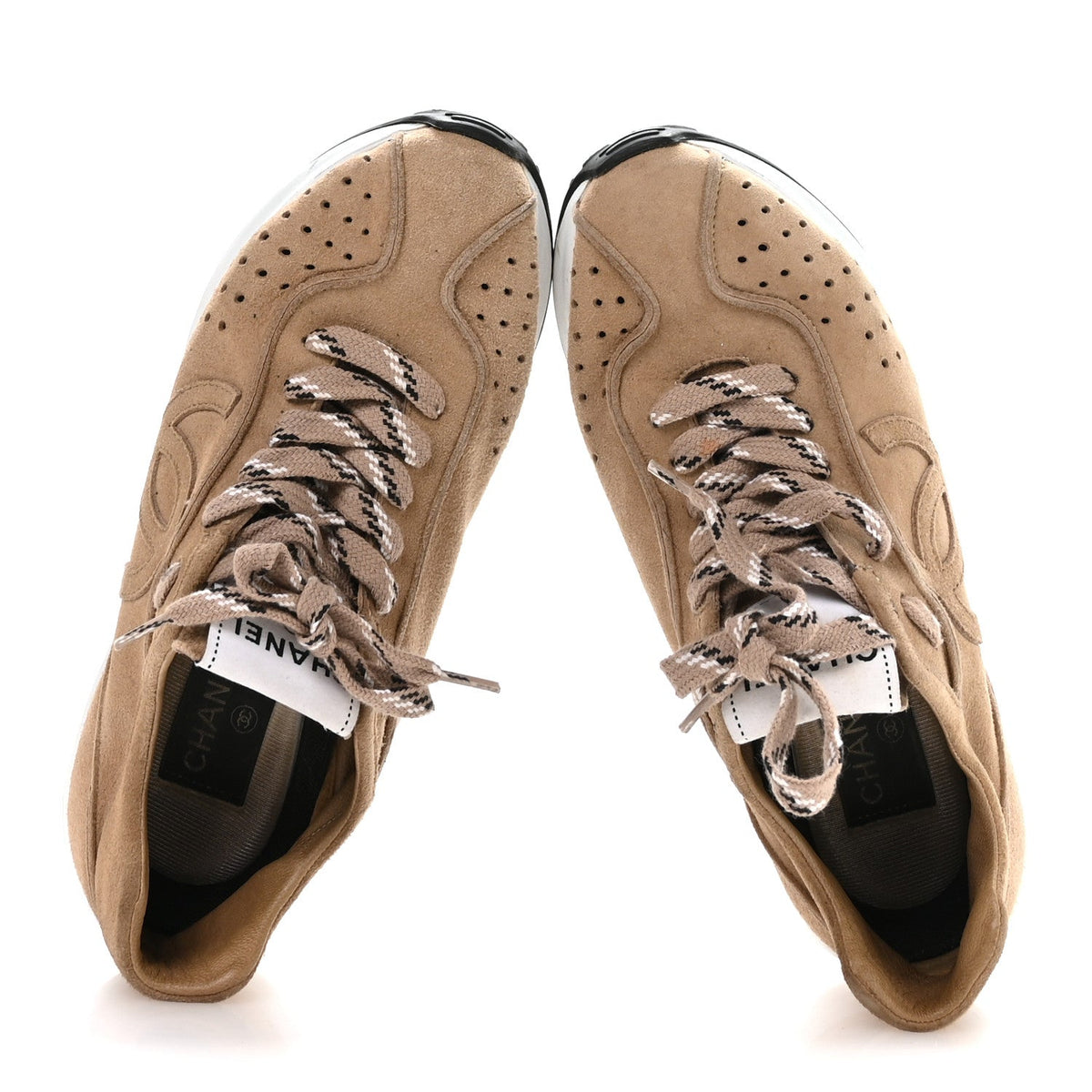 Suede Goatskin CC Sneakers 36 Dark Beige