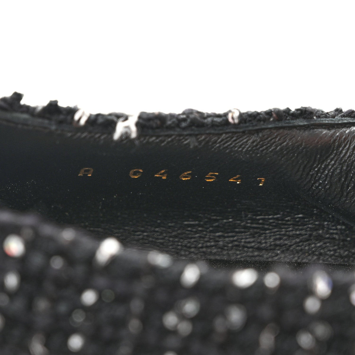 Tweed Sequin Grosgrain Cap Toe Mary Jane Flats 39 Black