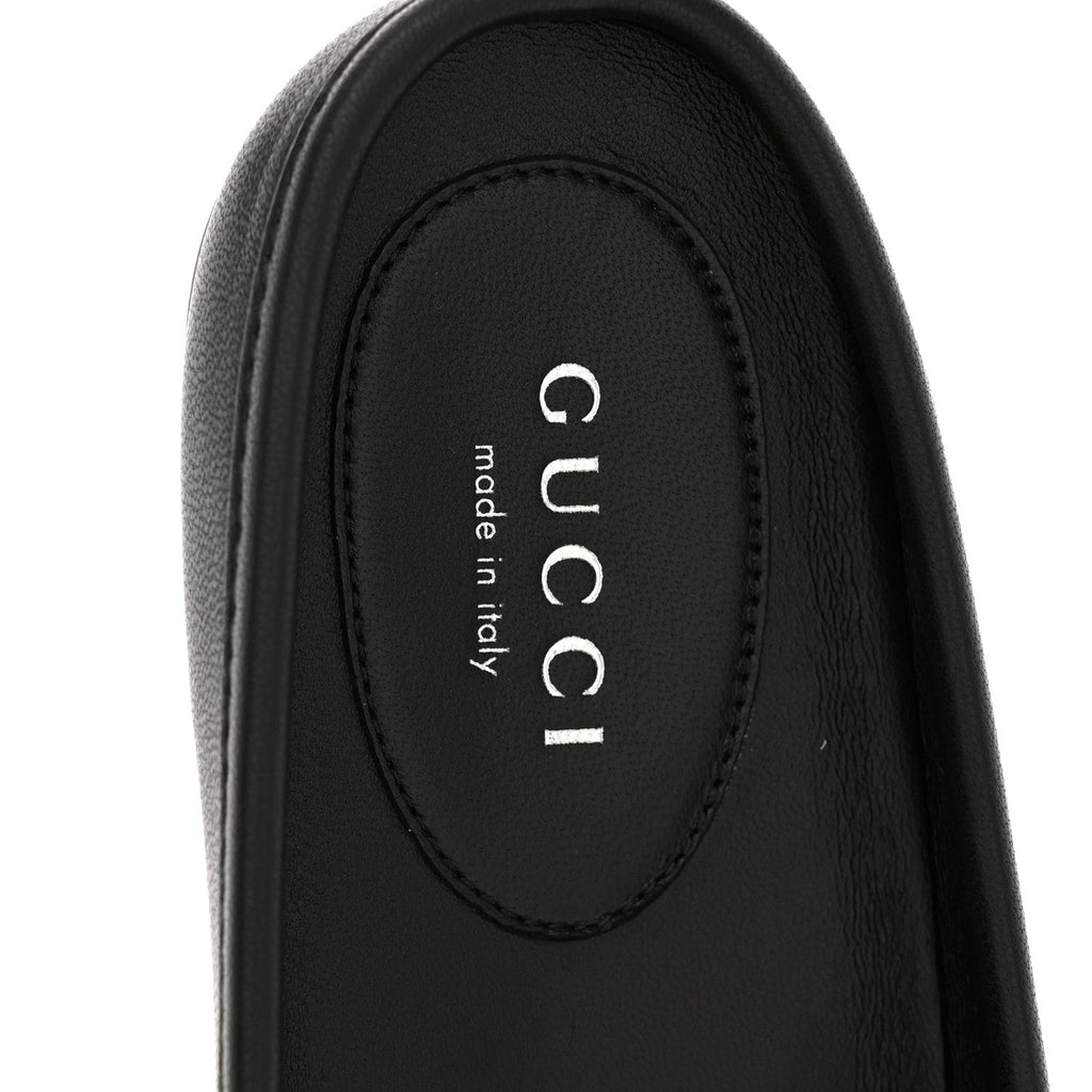 Calfskin Horsebit Ballet Mules 37 Black