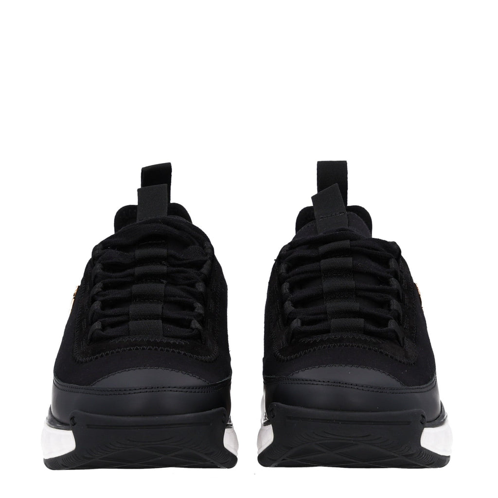 Velvet Calfskin Mixed Fibers CC Sneakers 36.5 Black