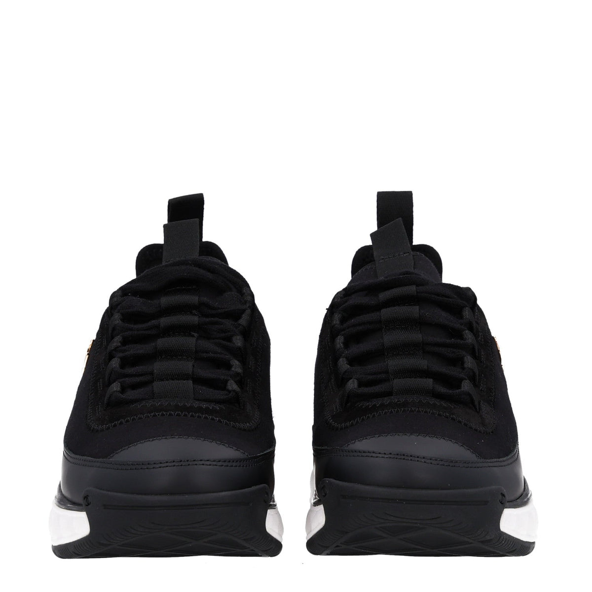 Velvet Calfskin Mixed Fibers CC Sneakers 36.5 Black