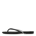 Suede Kidskin Strass CC Thong Sandals 37 Black