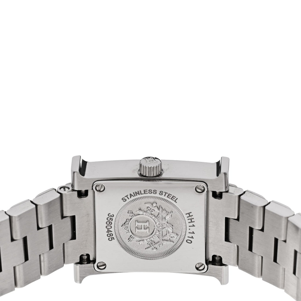 Stainless Steel Diamond Mother of Pearl 17.2mm Heure H Hour Quartz Watch