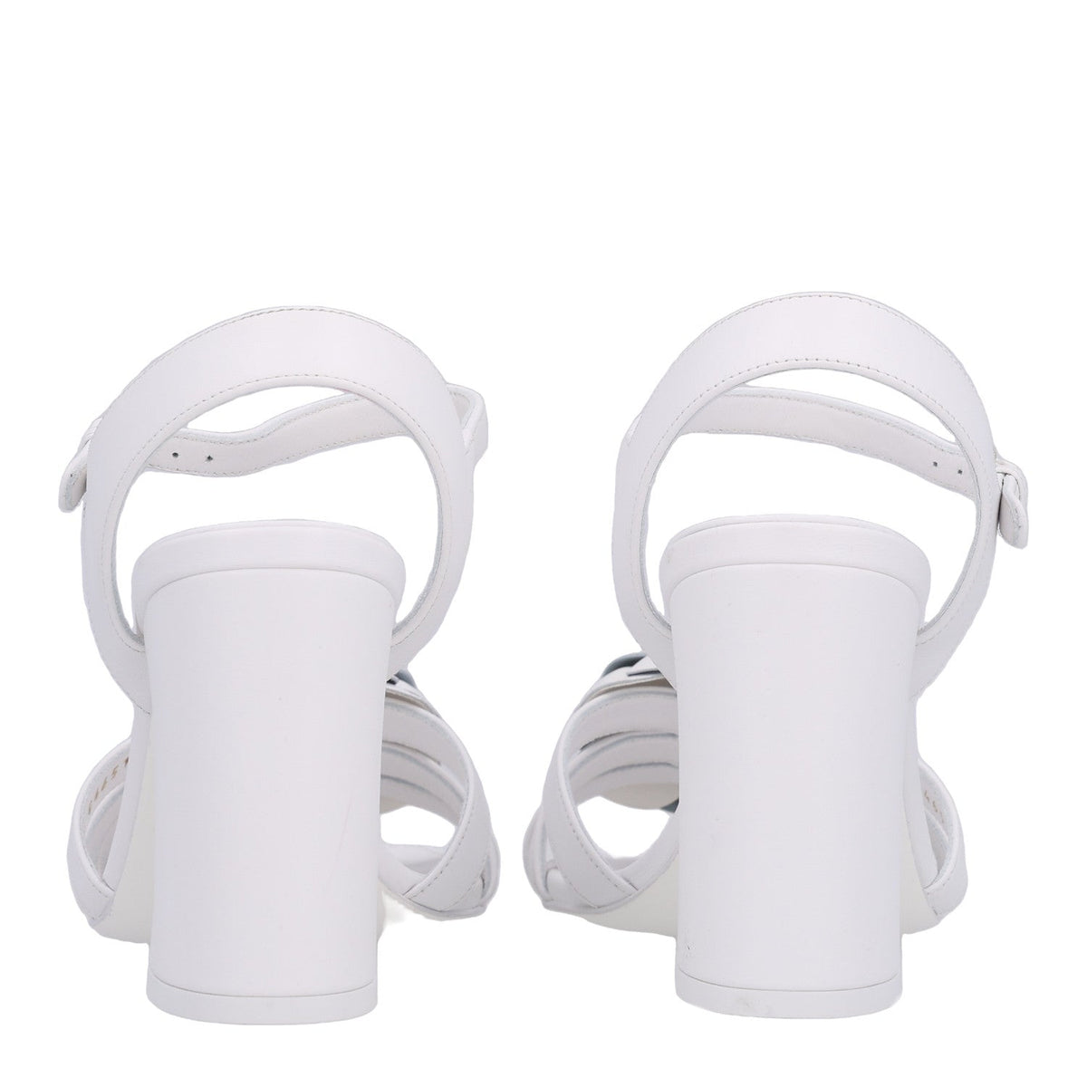 Lambskin Camellia Sandals 39 White