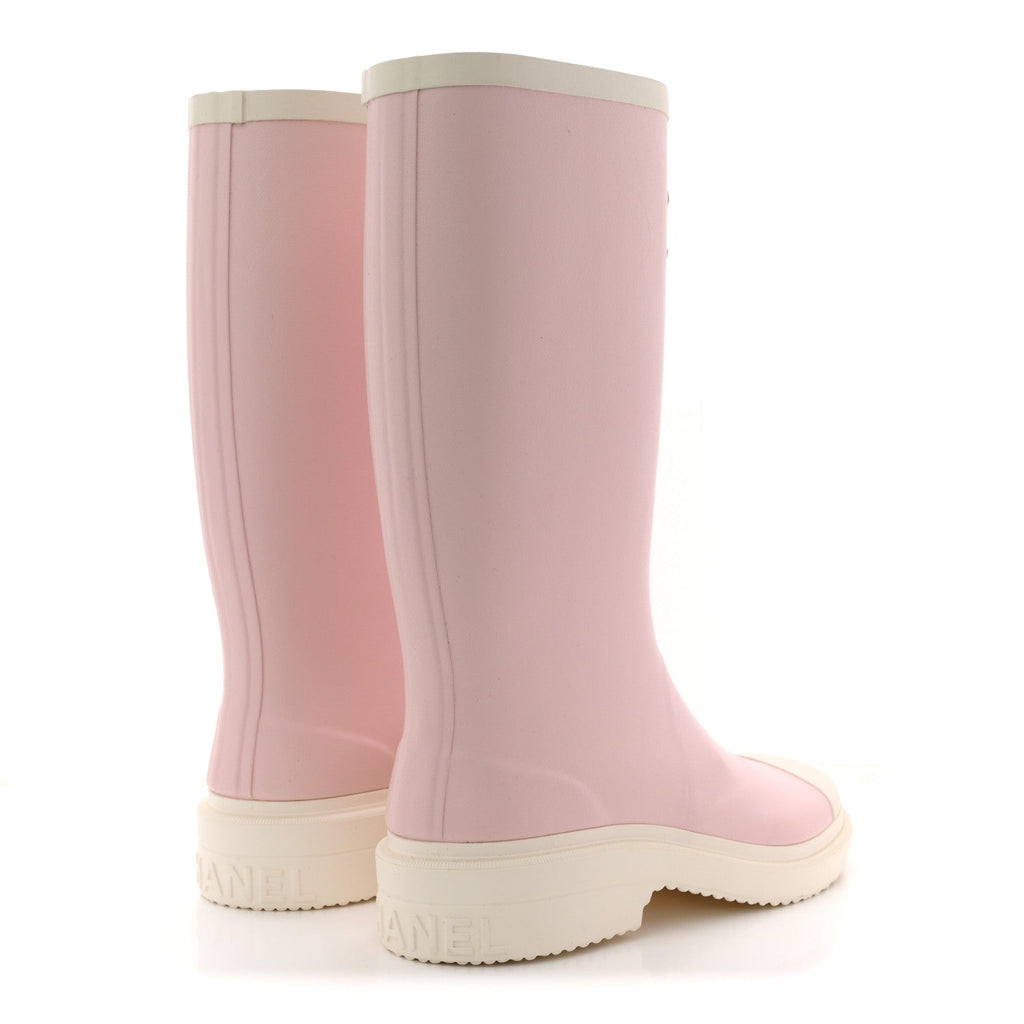 Caoutchouk CC High Boots 36 Light Pink White
