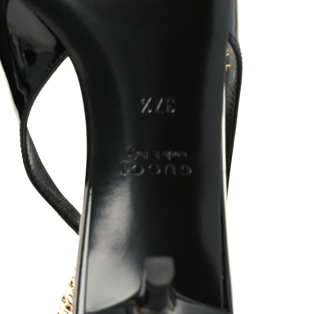 Patent Signoria 35mm Slingback Pumps 37.5 Black