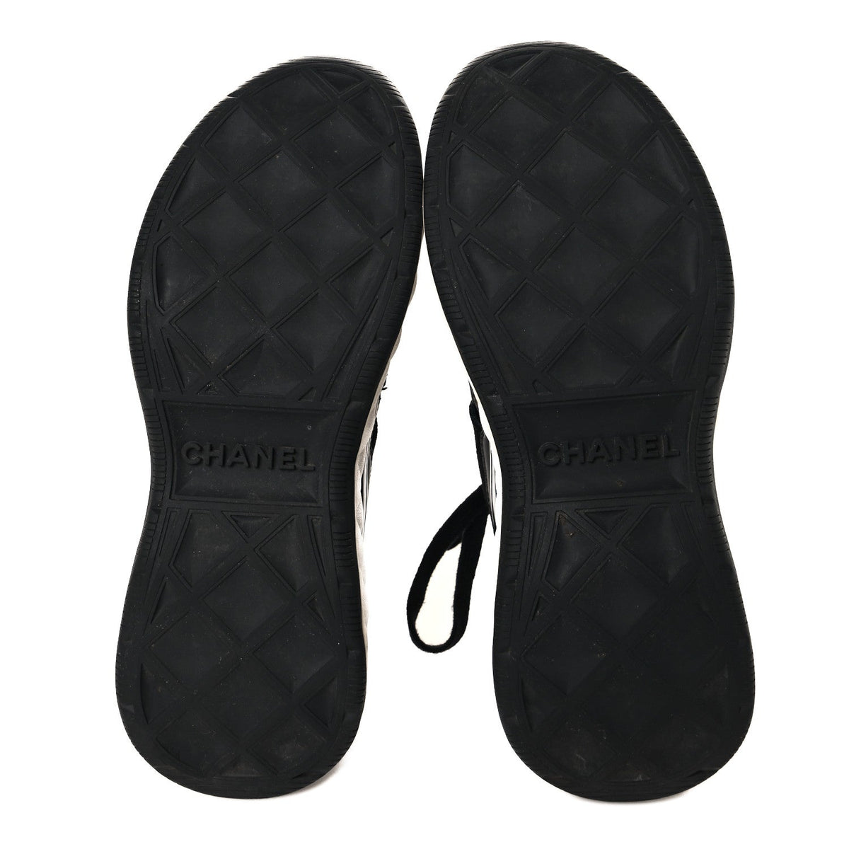 Velvet Calfskin Mixed Fibers CC Sneakers 35 Black