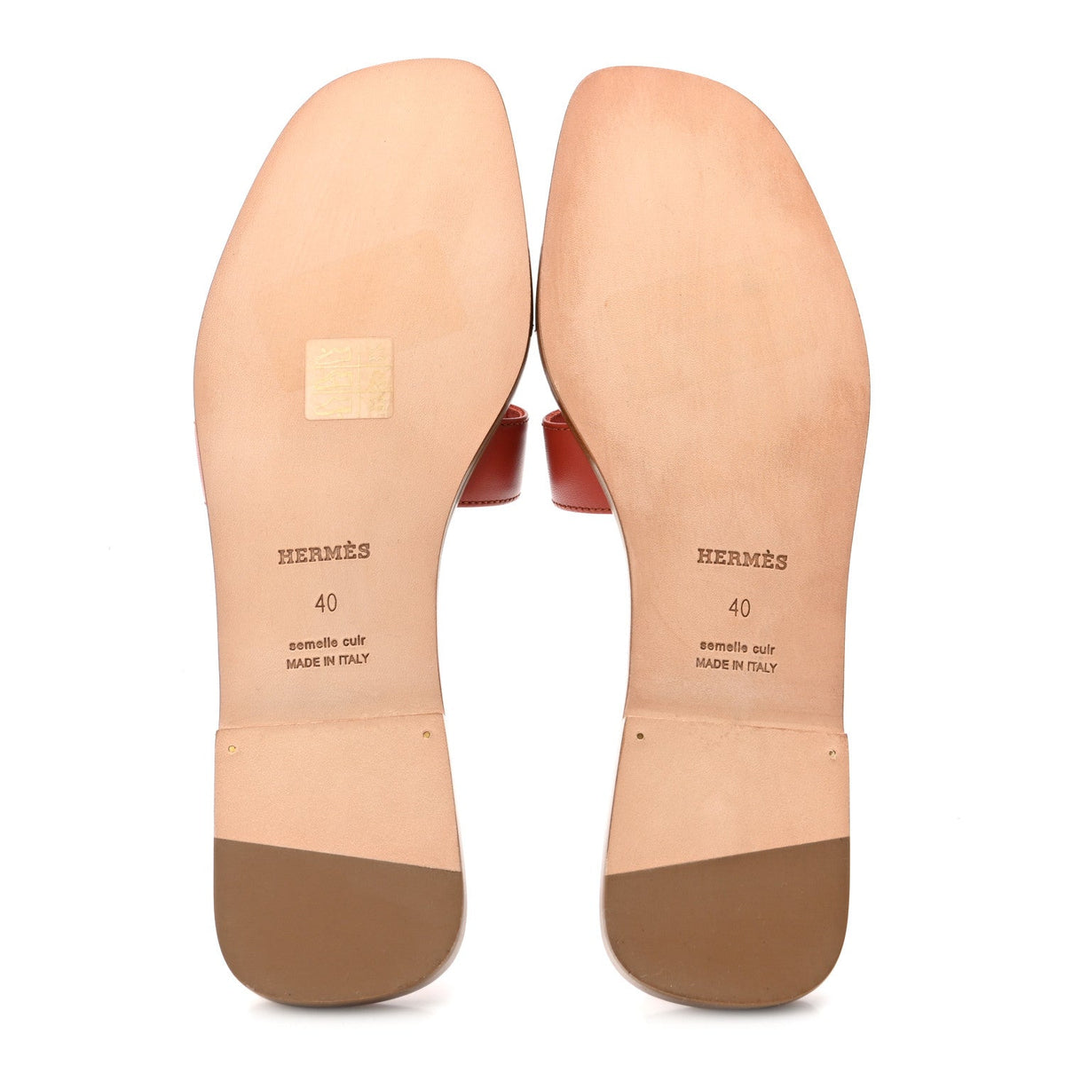 Calfskin Oran Oran Sandals 40 Orange Brulee