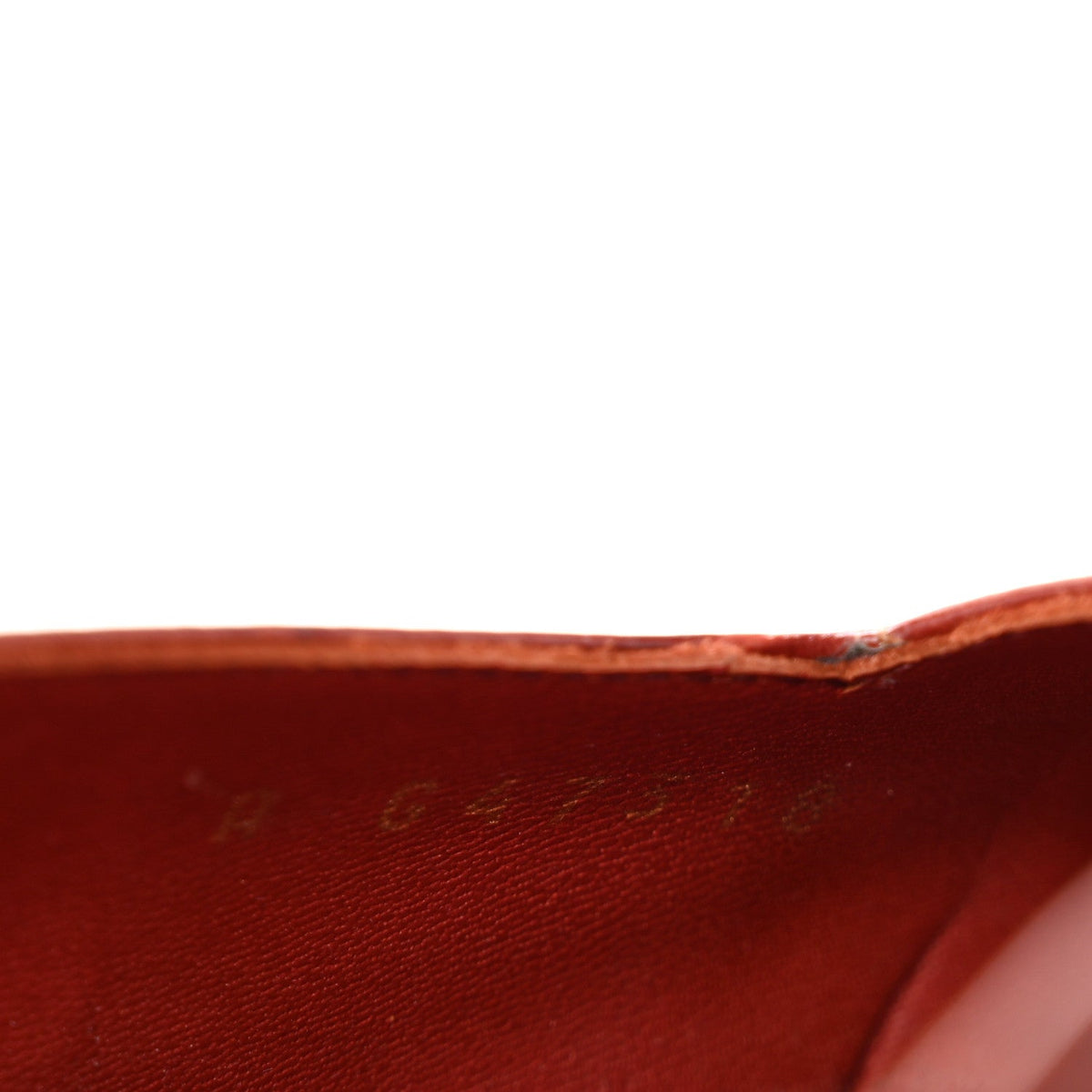 Patent Calfskin Crocodile Embossed Cap Toe CC Slingback Flats 37.5 Dark Red White