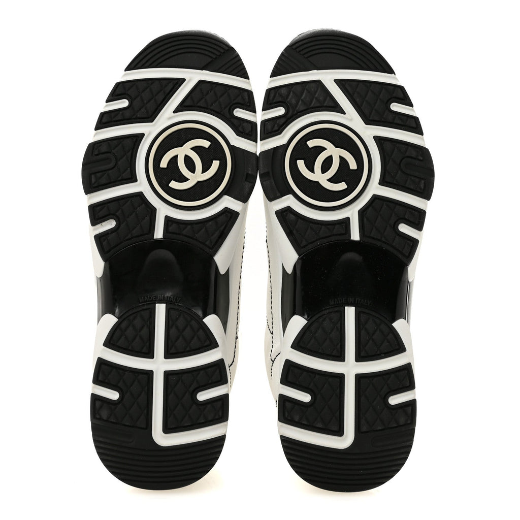 Cotton Womens CC Sneakers 39.5 White Black
