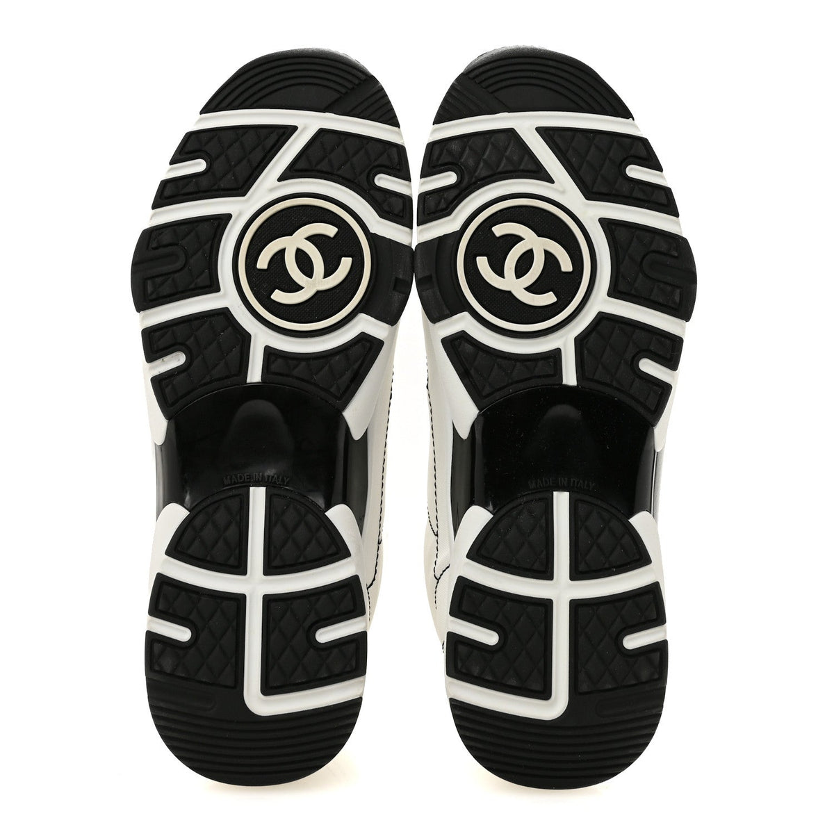 Cotton Womens CC Sneakers 39.5 White Black