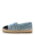 Tweed CC Espadrilles 36 Navy Blue Green Blue