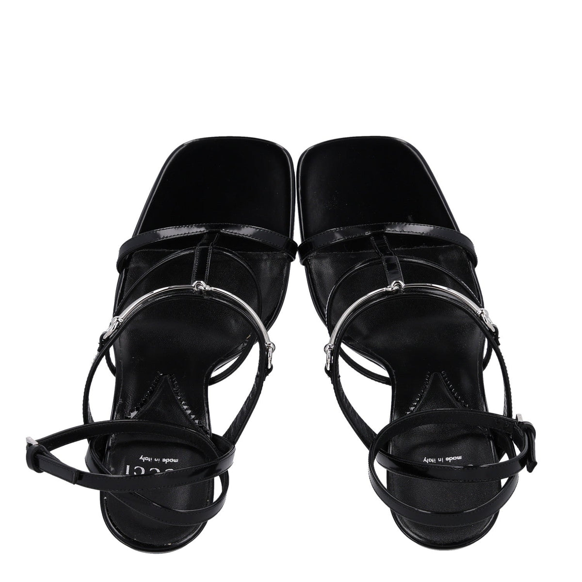 Nappa Regent Strappy Horsebit Sandals 39.5 Black