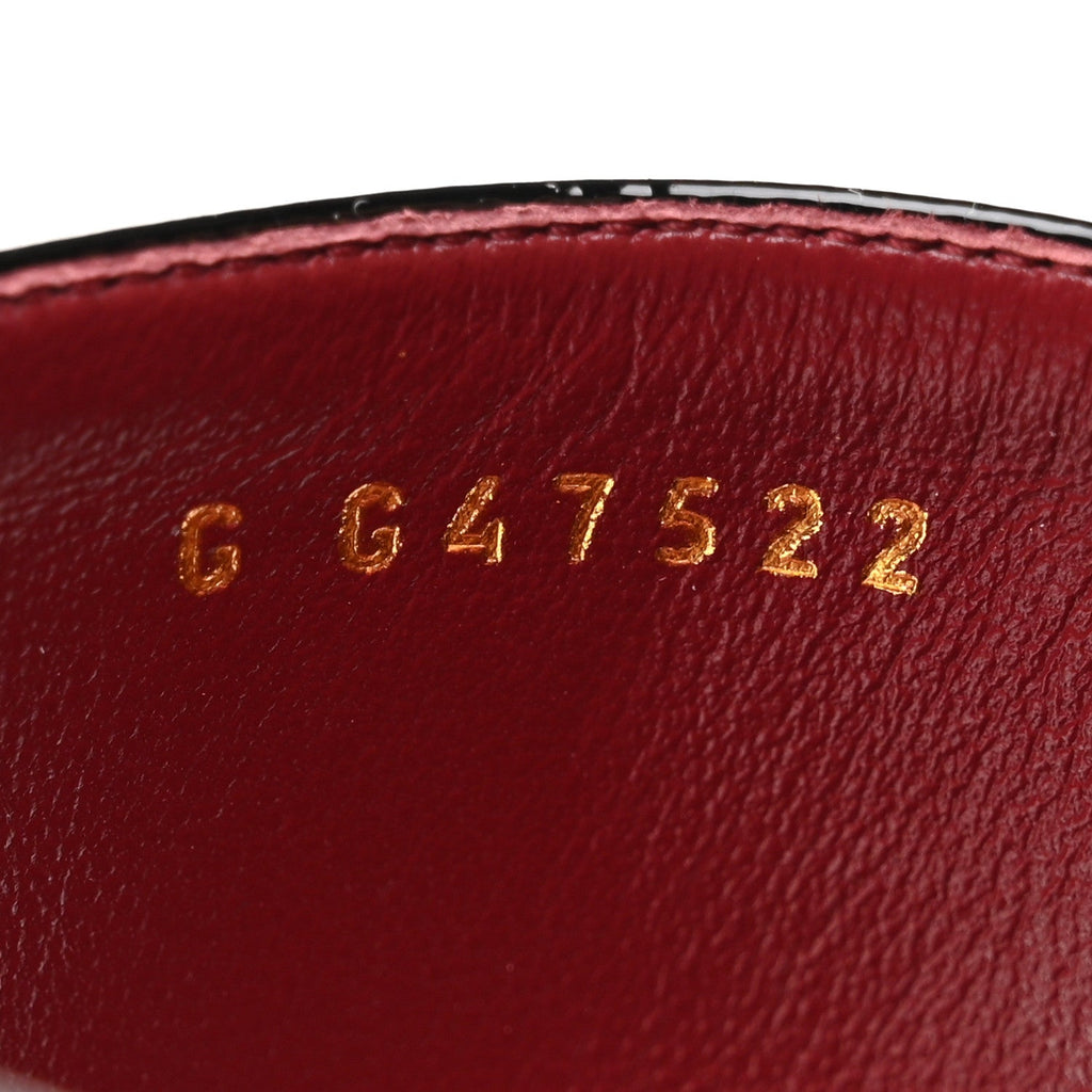 Lambskin Patent Calfskin CC Thong Sandals 39 Burgundy Black
