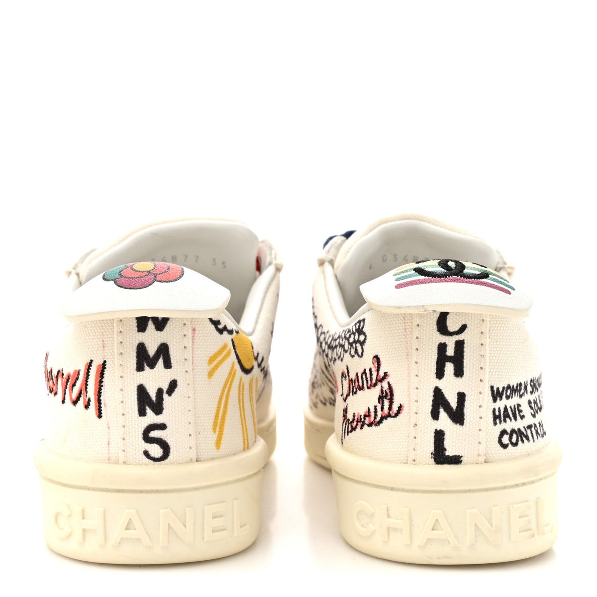 x Pharrell Williams Canvas Womens Sneakers 35 White Multicolor