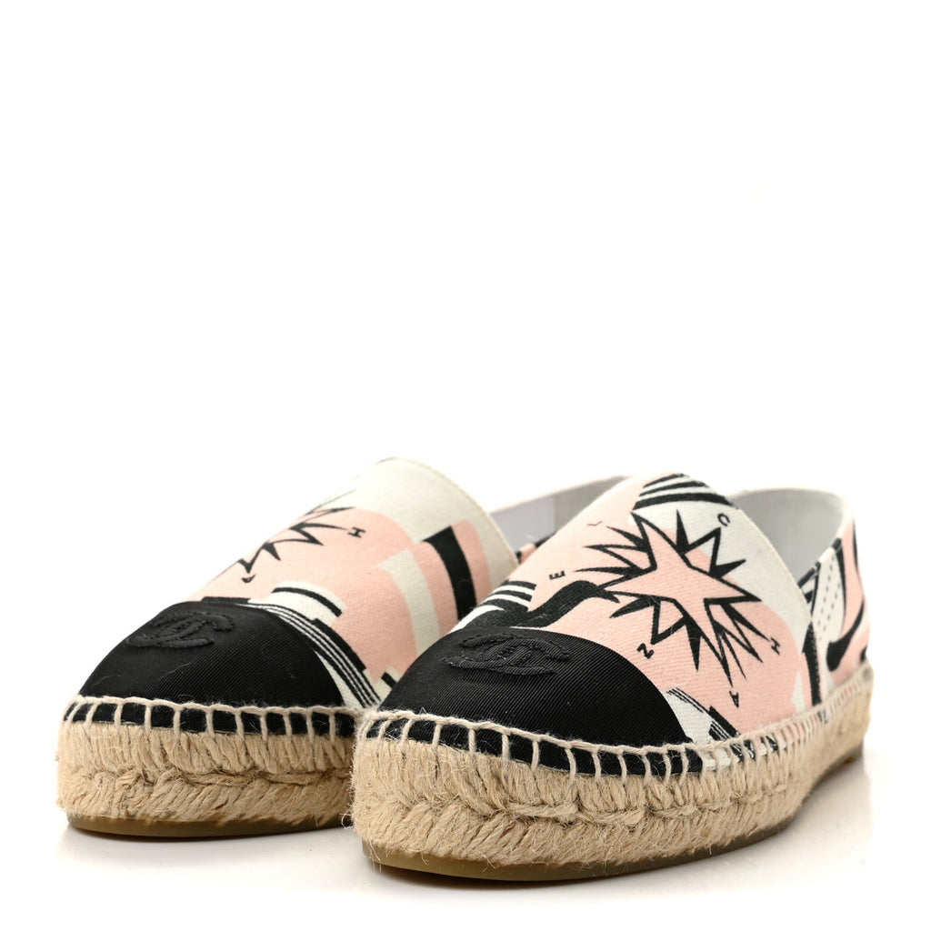 Fabric CC Espadrilles 38 Pink White Black