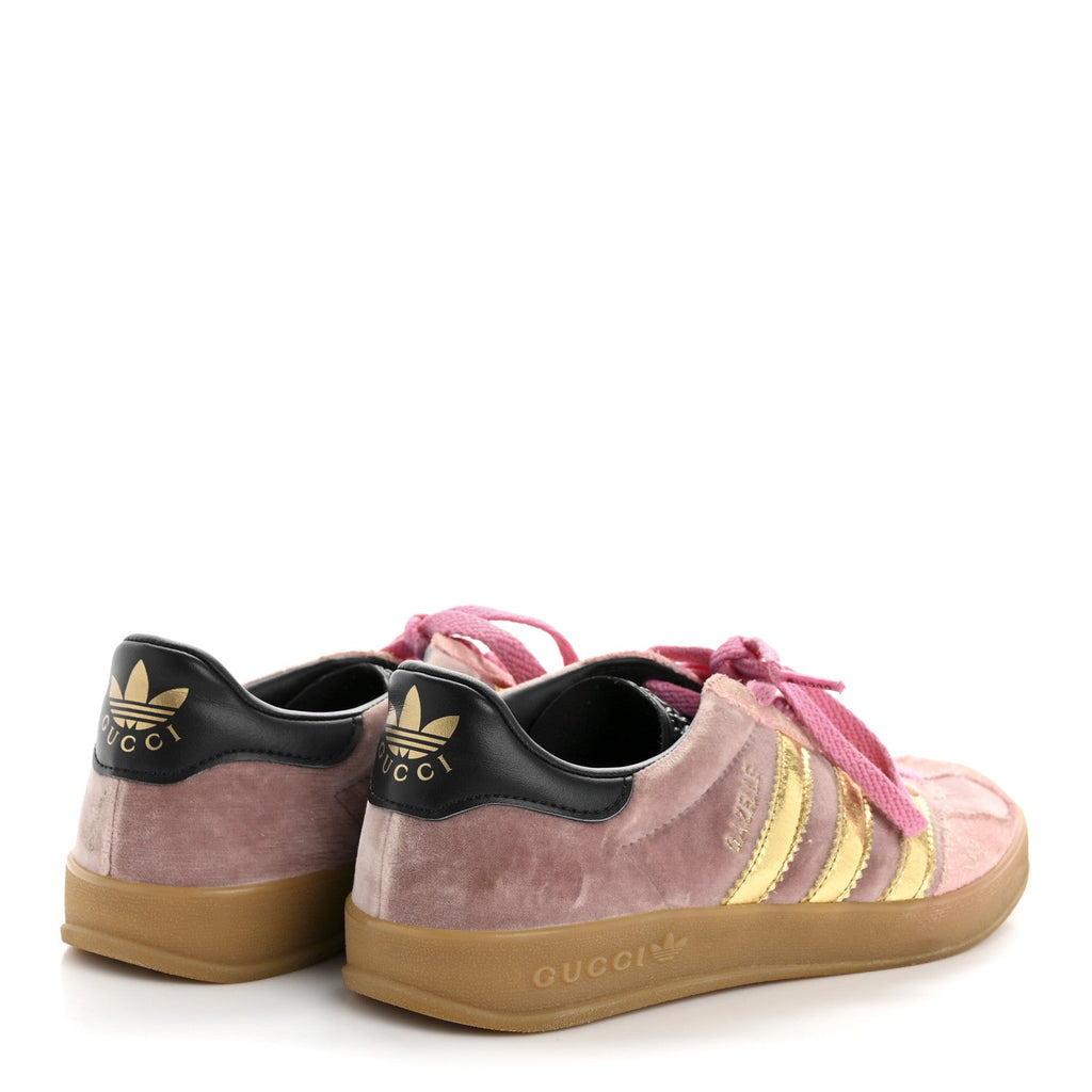 X ADIDAS Softy Velvet Suede Madeira Demetra Womens Gazelle Sneakers 4.5 Pink Gold