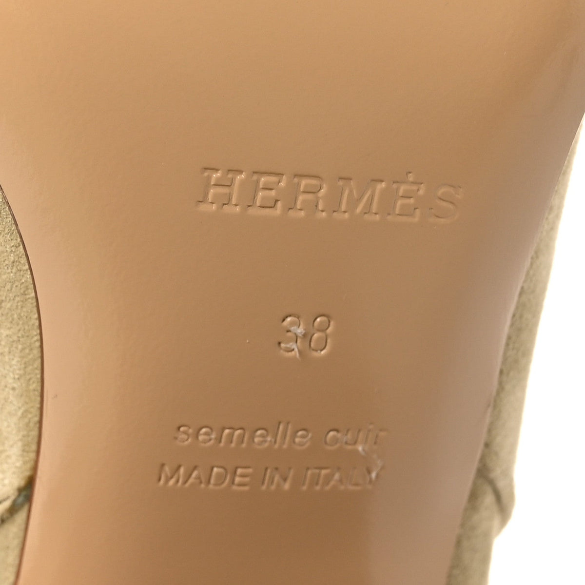 Suede Calfskin Lisiere 90 Boots 38 Beige Lin