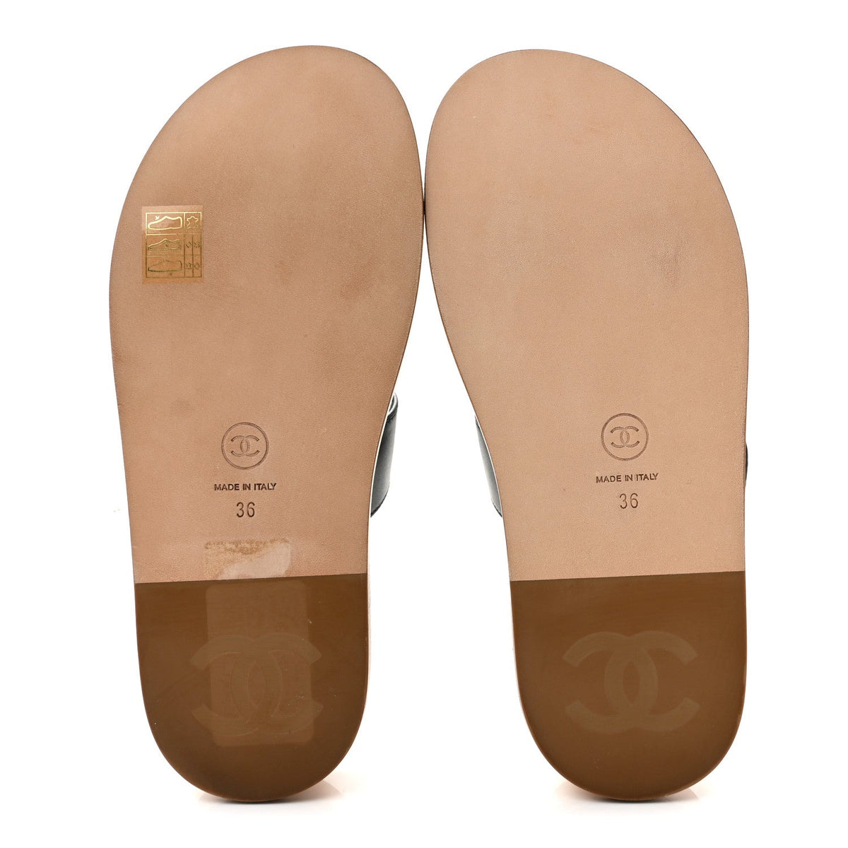 Calfskin Wood Buckle Sandals 36 Black