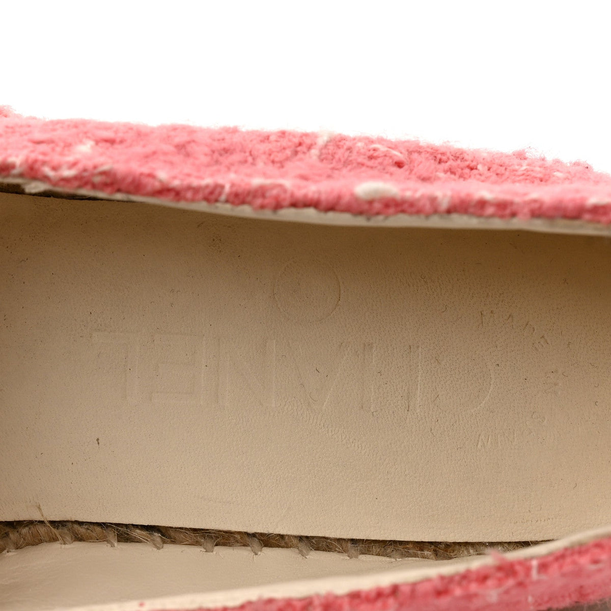 Tweed Grosgrain CC Espadrilles 35 Pink
