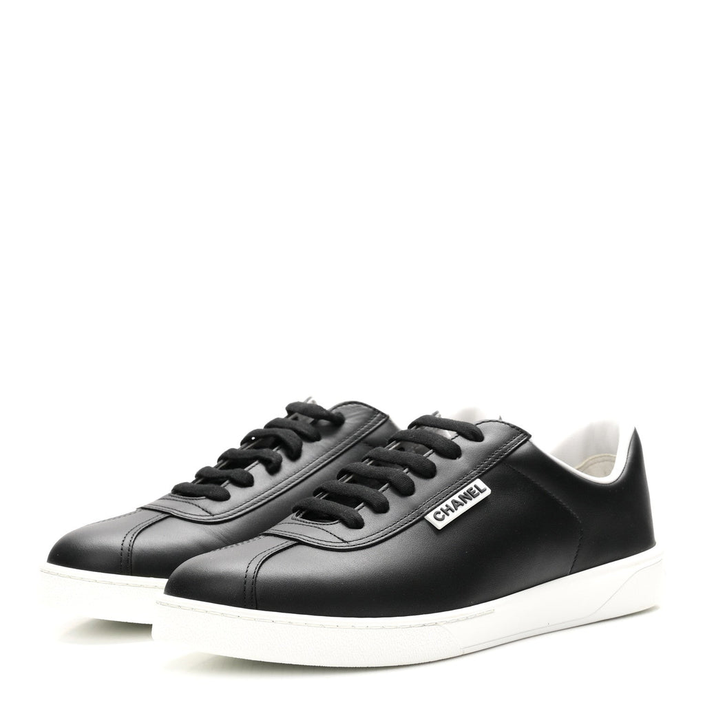 Calfskin CC Womens Sneakers 40 Black