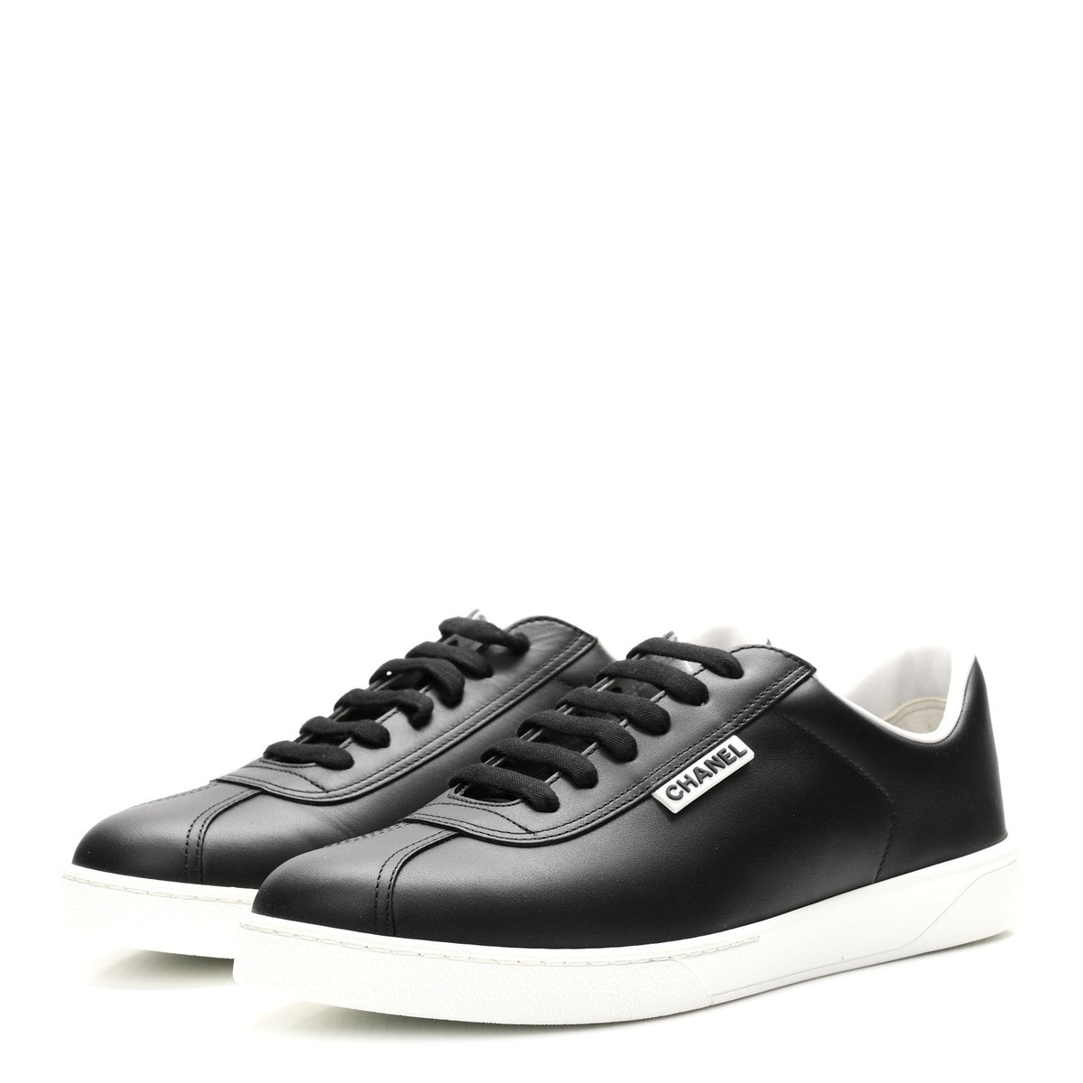 Calfskin CC Womens Sneakers 40 Black