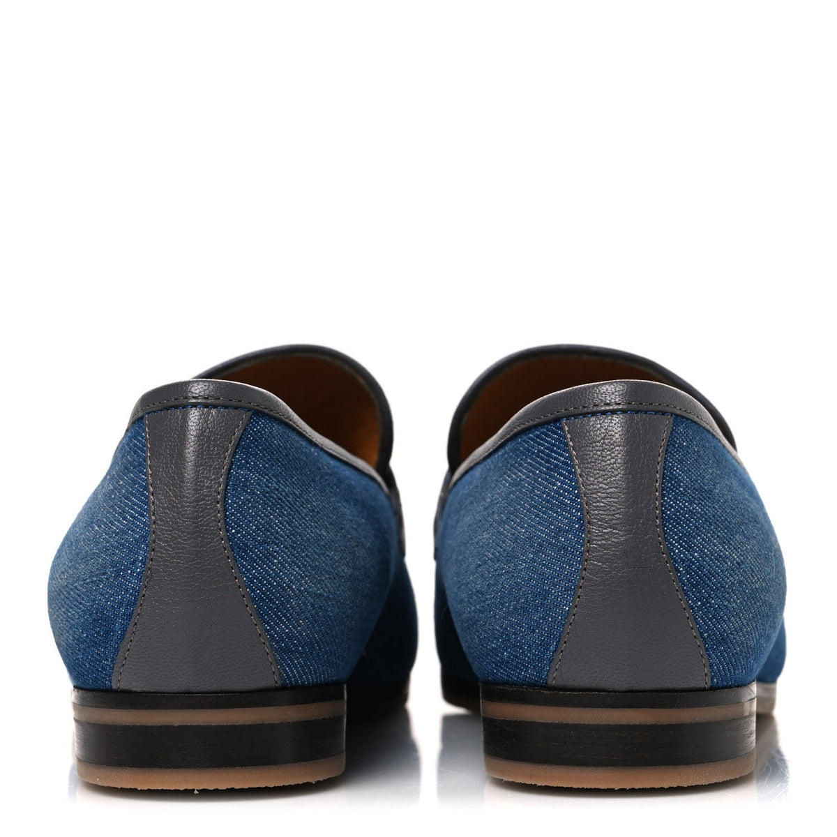 New Denim Delave Web Mens Horsebit Loafers 8 Blue