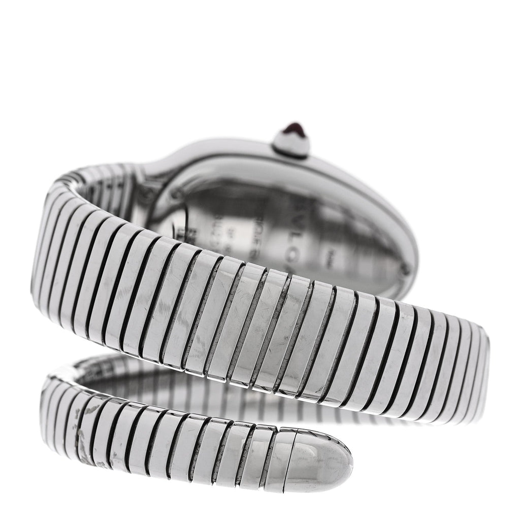 Stainless Steel 35mm Serpenti Tubogas Quartz Watch Black