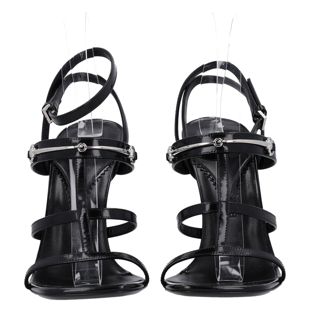 Nappa Regent Strappy Horsebit Sandals 39.5 Black