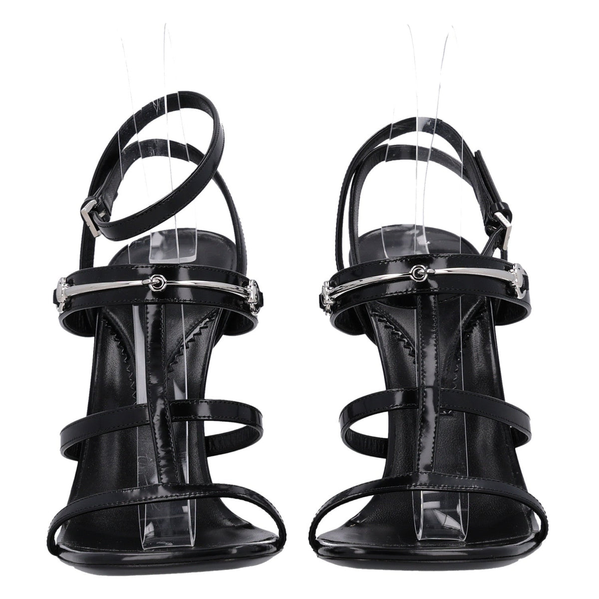 Nappa Regent Strappy Horsebit Sandals 39.5 Black