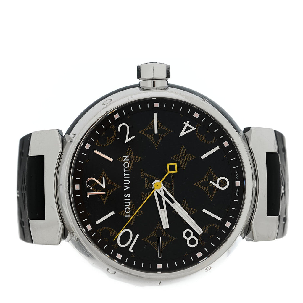 Stainless Steel Monogram 39mm Tambour Vernis Quartz Watch