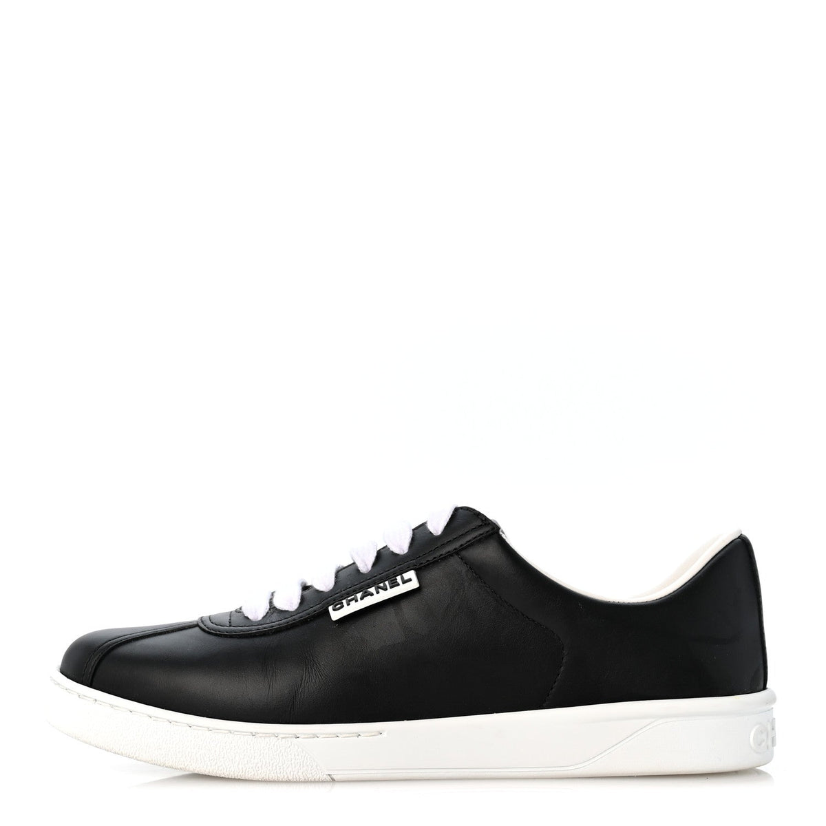 Calfskin CC Womens Sneakers 38.5 Black