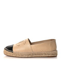 Lambskin CC Espadrilles 40 Beige Black