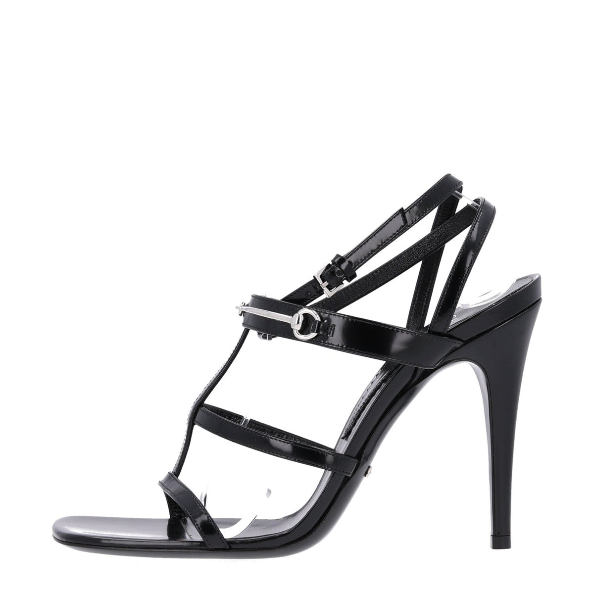 Nappa Regent Strappy Horsebit Sandals 39.5 Black