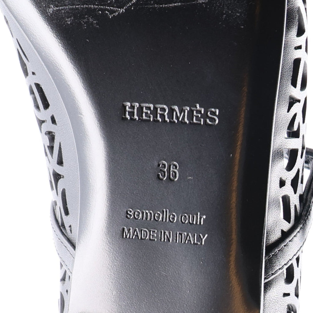 Calfskin Chaine d'Ancre Meli Ballet Flats 36 Black